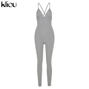 2020  v-neck skinny sexy jumpsuit