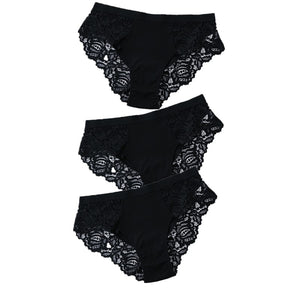 3 Pcs Cotton Panties Sexy Panty Briefs Lace Panties Women